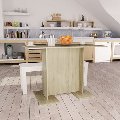 800246 vidaXL Dining Table Sonoma Oak 110x60x75 cm Engineered Wood