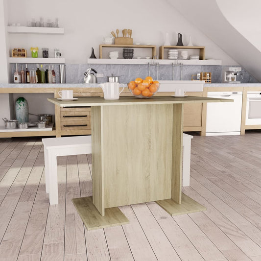 800246 vidaXL Dining Table Sonoma Oak 110x60x75 cm Engineered Wood