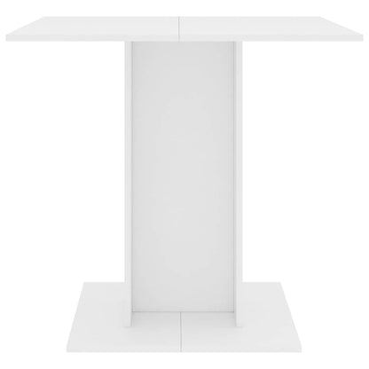 vidaXL Dining Table White 80x80x75 cm Engineered Wood