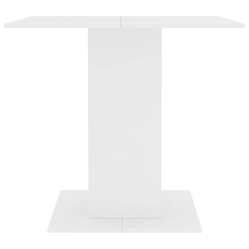 vidaXL Dining Table White 80x80x75 cm Engineered Wood