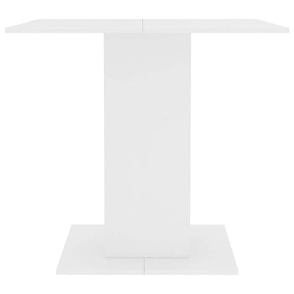vidaXL Dining Table White 80x80x75 cm Engineered Wood