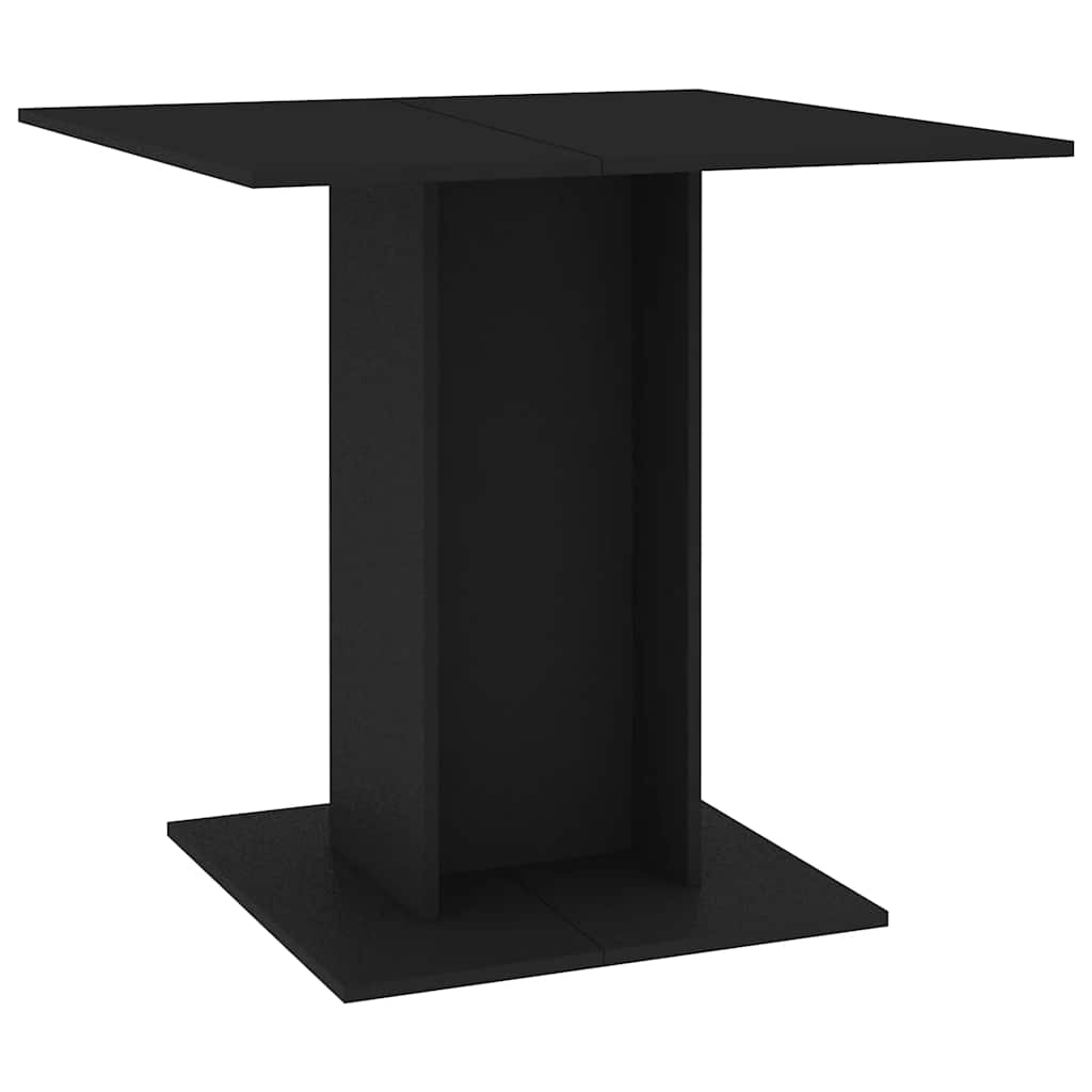 vidaXL Dining Table | Black | Engineered wood | 80x80 cm | Durable