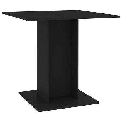 vidaXL Dining Table | Black | Engineered wood | 80x80 cm | Durable