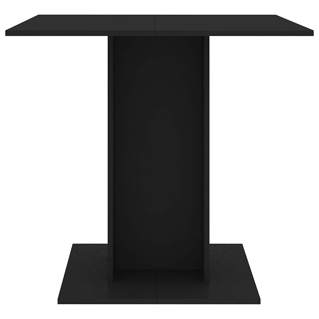 vidaXL Dining Table | Black | Engineered wood | 80x80 cm | Durable