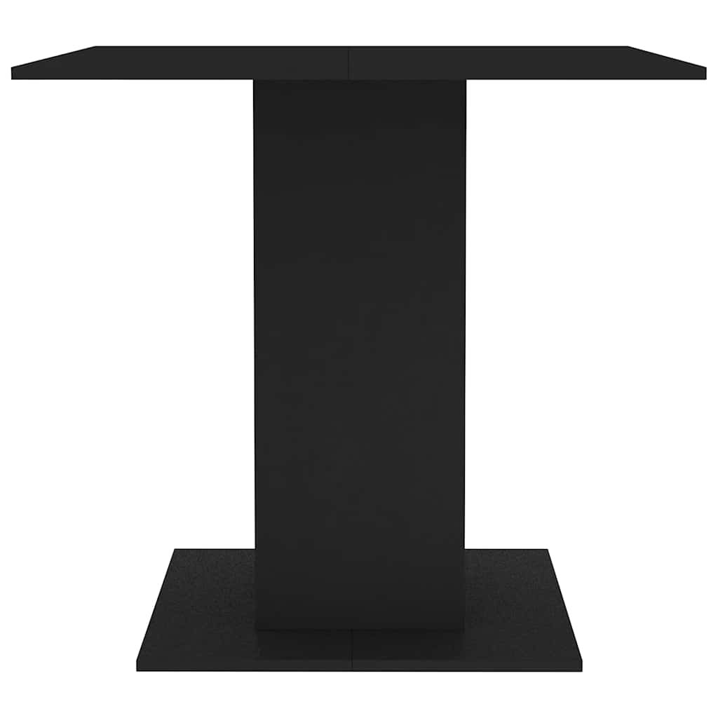 vidaXL Dining Table | Black | Engineered wood | 80x80 cm | Durable