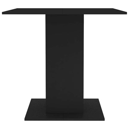 vidaXL Dining Table | Black | Engineered wood | 80x80 cm | Durable