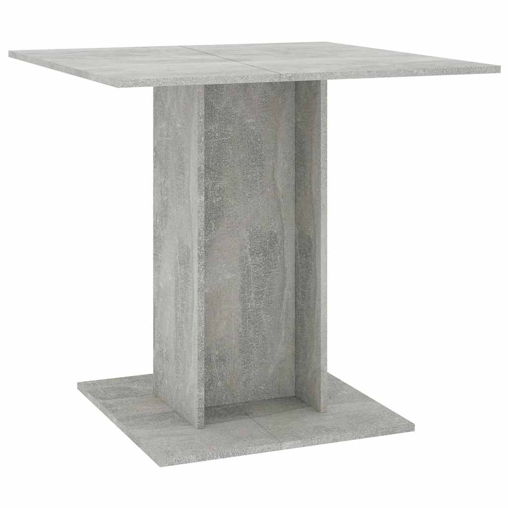 vidaXL Dining Table Concrete Grey 80x80x75 cm Engineered Wood