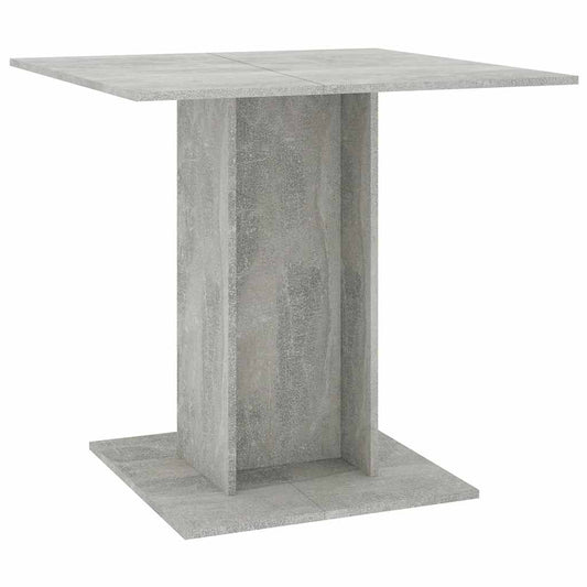 vidaXL Dining Table Concrete Grey 80x80x75 cm Engineered Wood
