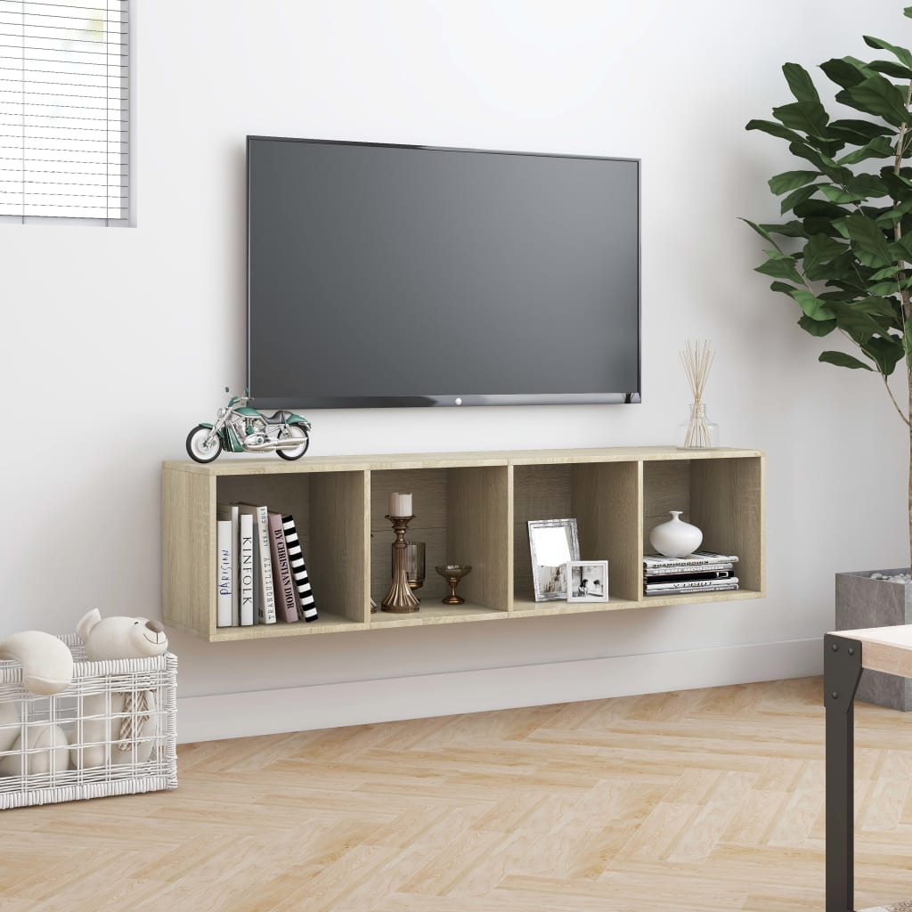 vidaXL Book Cabinet/TV Cabinet Sonoma Oak 143x30x36 cm