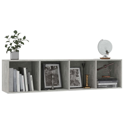 vidaXL Book Cabinet/TV Cabinet Concrete Grey 143x30x36 cm