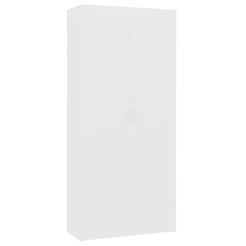 vidaXL Shoe Cabinet White 80x35.5x180 cm Engineered Wood
