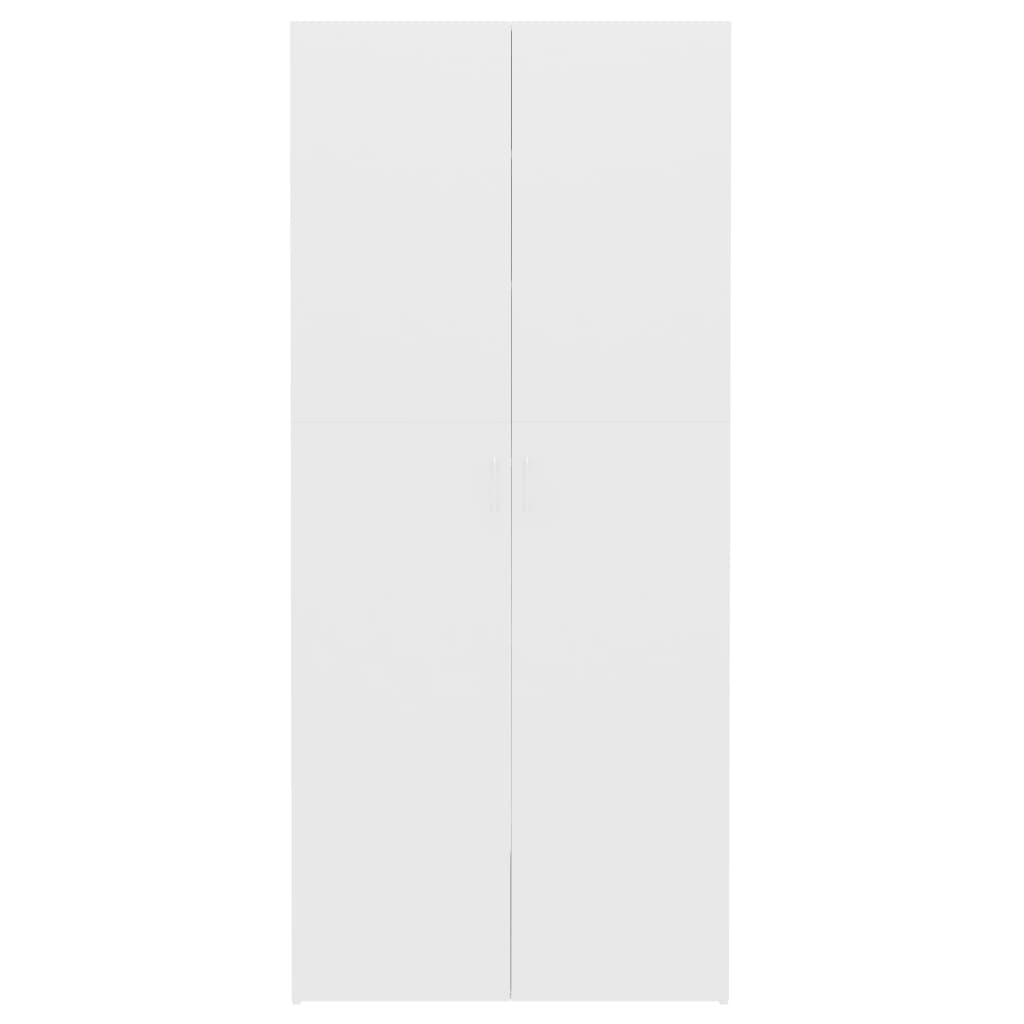 vidaXL Shoe Cabinet White 80x35.5x180 cm Engineered Wood
