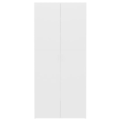 vidaXL Shoe Cabinet White 80x35.5x180 cm Engineered Wood