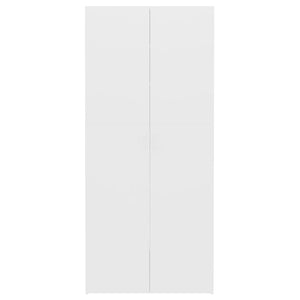 vidaXL Shoe Cabinet White 80x35.5x180 cm Engineered Wood