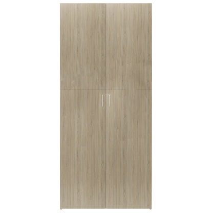 vidaXL Shoe Cabinet Sonoma Oak 80x35.5x180 cm Engineered Wood