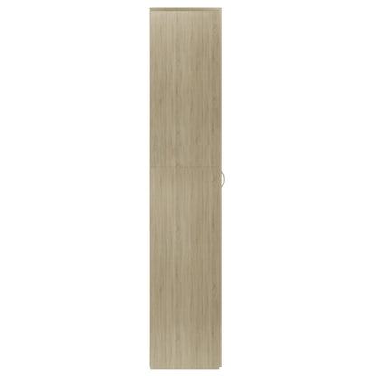 vidaXL Shoe Cabinet Sonoma Oak 80x35.5x180 cm Engineered Wood