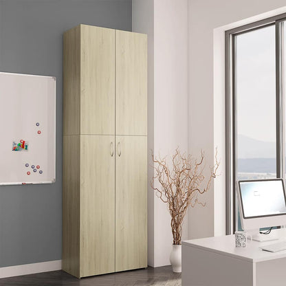 vidaXL Office Cabinet | Sonoma oak | Engineered wood | 190 cm height