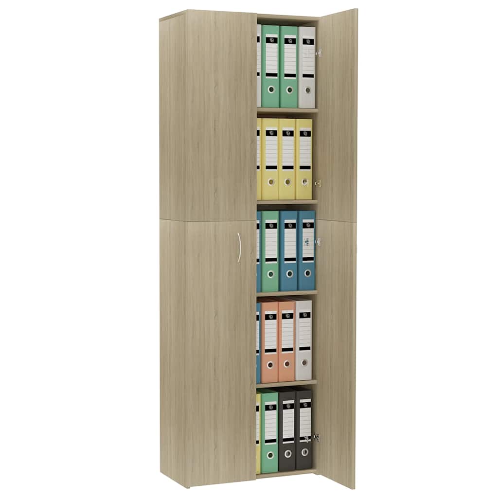 vidaXL Office Cabinet | Sonoma oak | Engineered wood | 190 cm height