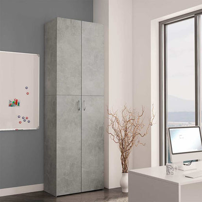 vidaXL Office Cabinet | Concrete grey | Engineered wood | Tall storage