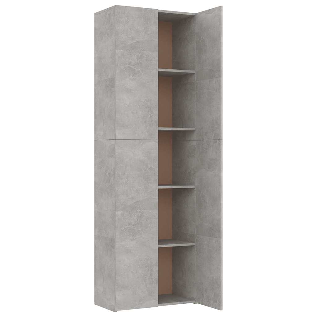 vidaXL Office Cabinet | Concrete grey | Engineered wood | Tall storage