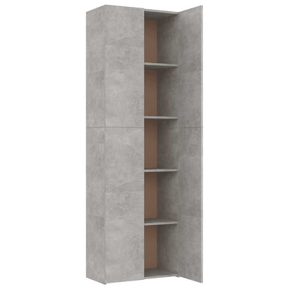 vidaXL Office Cabinet | Concrete grey | Engineered wood | Tall storage