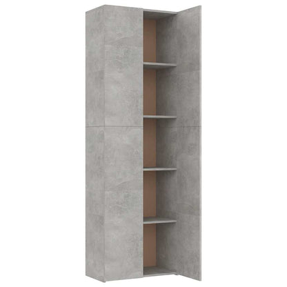 800301 vidaXL Office Cabinet Concrete Grey 60x32x190 cm Engineered Wood