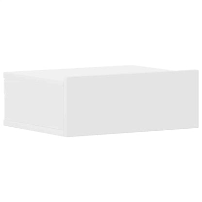 vidaXL Floating Nightstand | White | Engineered Wood | Compact