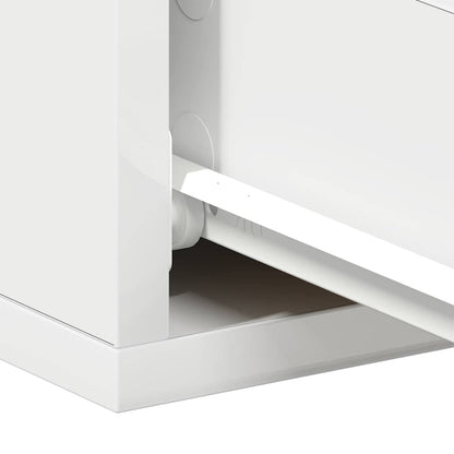 vidaXL Floating Nightstand | White | Engineered Wood | Compact