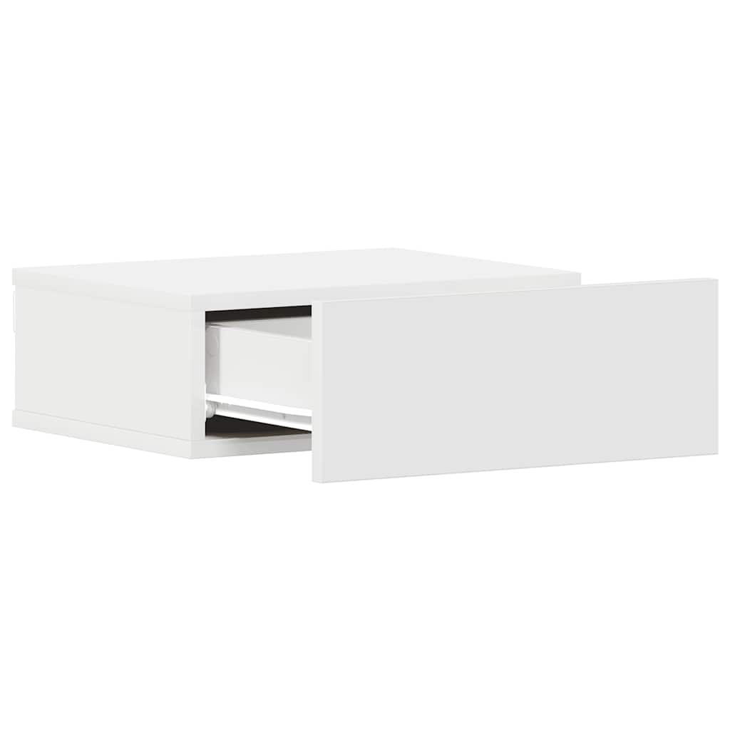 vidaXL Floating Nightstands 2 pcs White 40x30x15cm Engineered Wood
