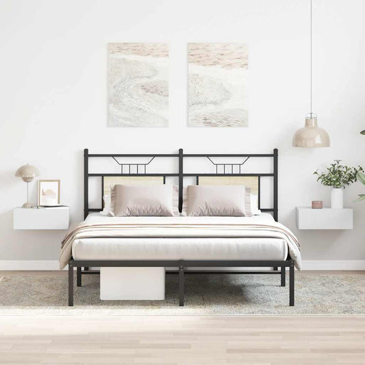 vidaXL Floating Nightstand | Set of 2 | White | Engineered wood | Compact