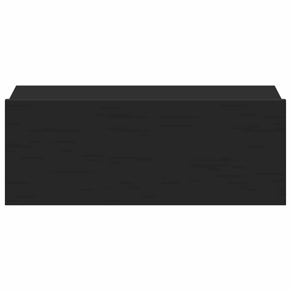 vidaXL Floating Nightstand Black 40x30x15 cm Engineered Wood