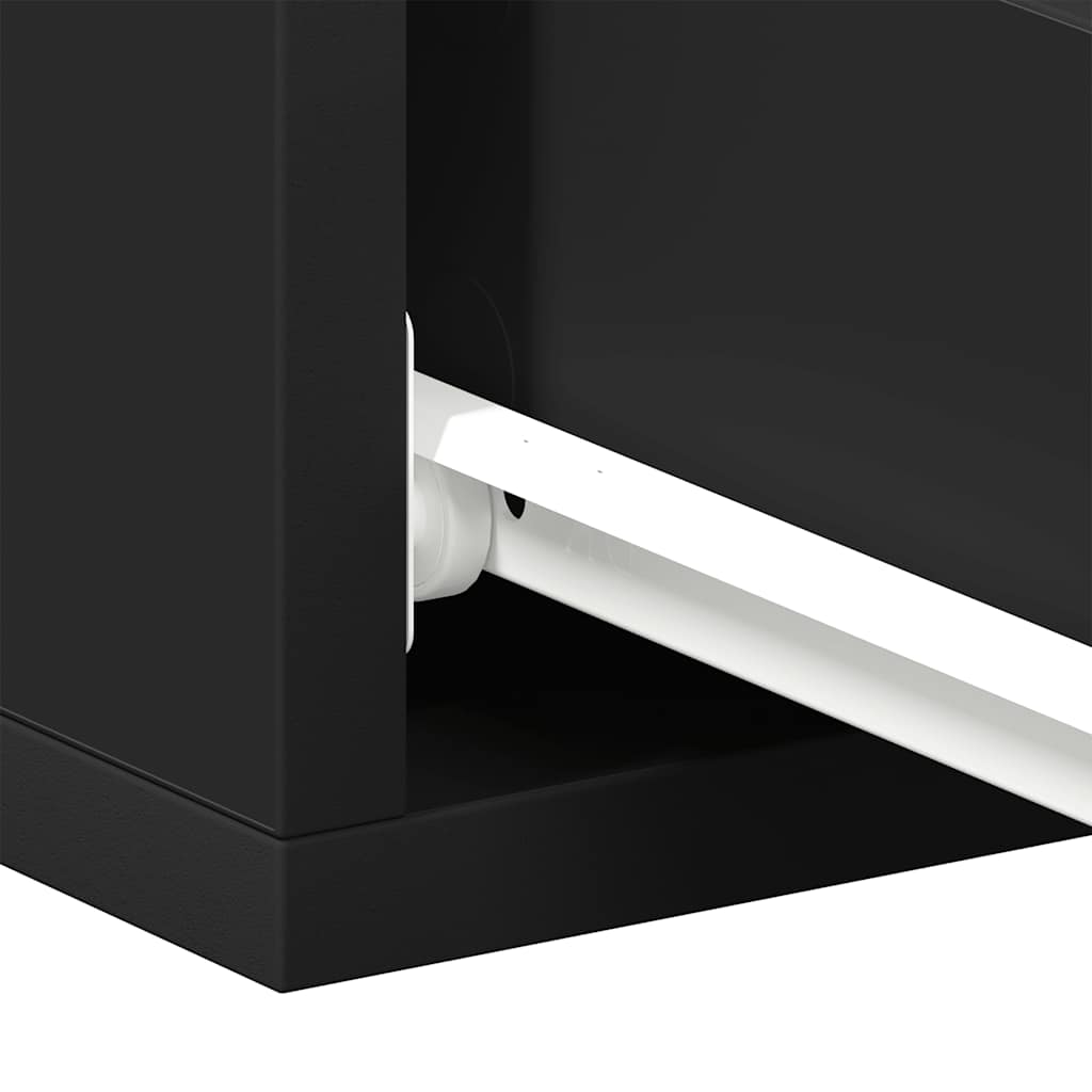 vidaXL Floating Nightstand Black 40x30x15 cm Engineered Wood