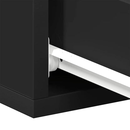 vidaXL Floating Nightstand | Set of 2 | Black | Engineered wood | Compact