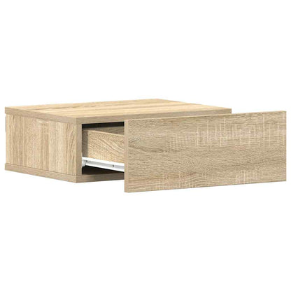 vidaXL Floating Nightstand Sonoma Oak 40x30x15 cm Engineered Wood