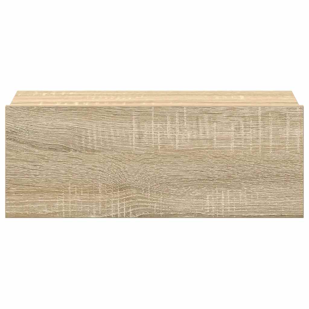 vidaXL Floating Nightstand Sonoma Oak 40x30x15 cm Engineered Wood