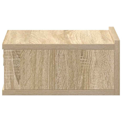 vidaXL Floating Nightstand Sonoma Oak 40x30x15 cm Engineered Wood