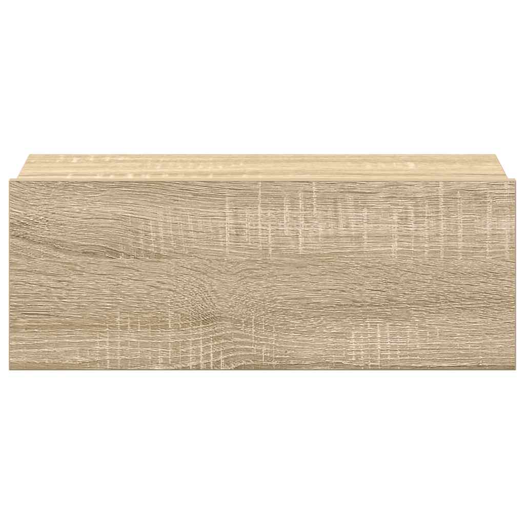 vidaXL Floating Nightstands 2 pcs Sonoma Oak 40x30x15 cm Engineered Wood