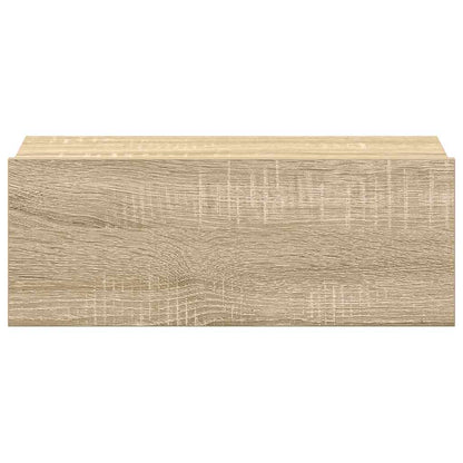 vidaXL Floating Nightstands 2 pcs Sonoma Oak 40x30x15 cm Engineered Wood