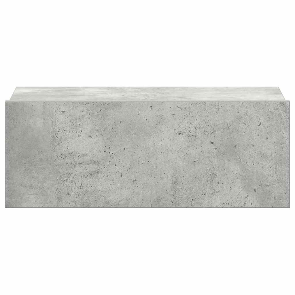 vidaXL Floating Nightstand Concrete Grey 40x30x15 cm Engineered Wood