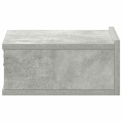 vidaXL Floating Nightstand Concrete Grey 40x30x15 cm Engineered Wood