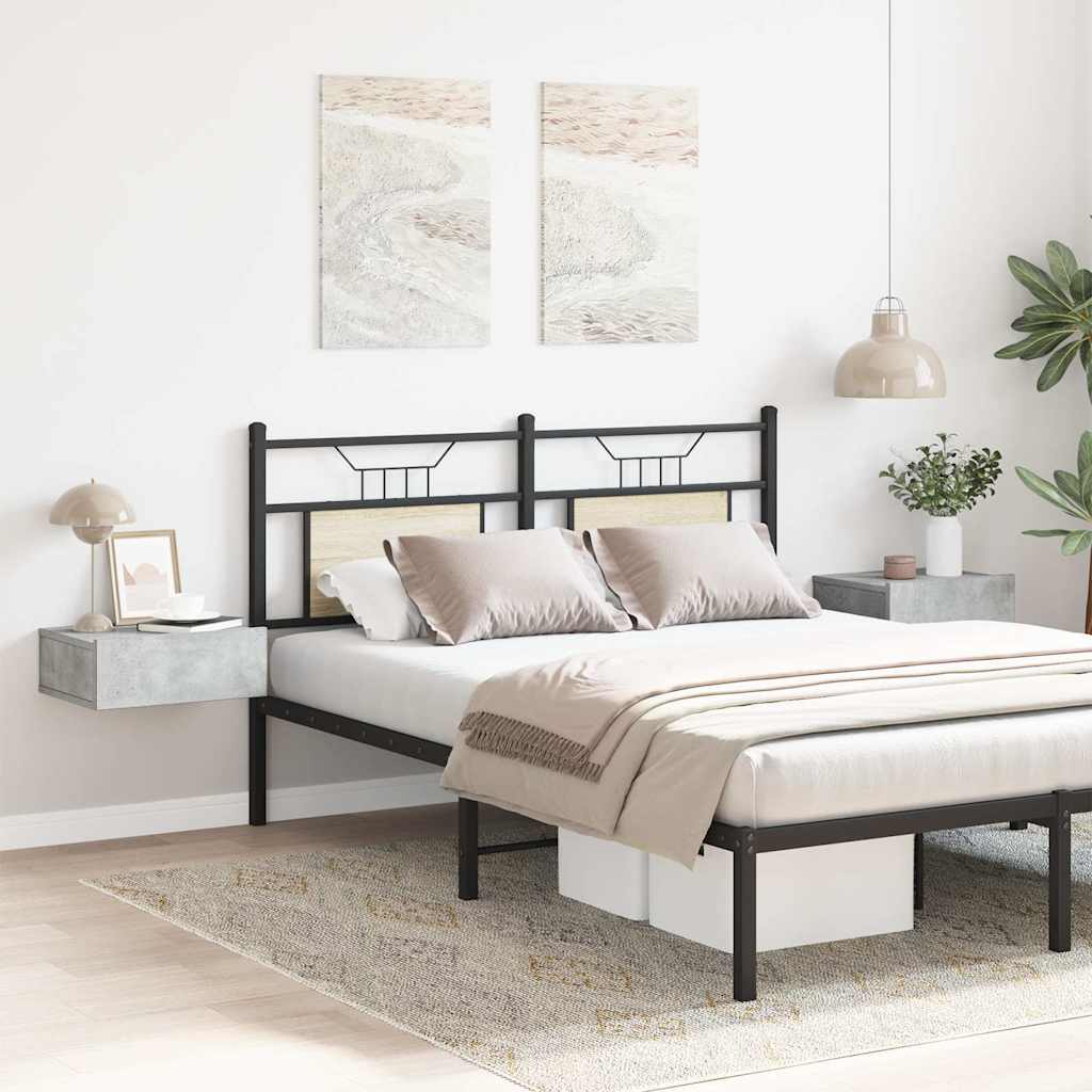 vidaXL Floating Nightstands 2 pcs Concrete Grey 40x30x15 cm