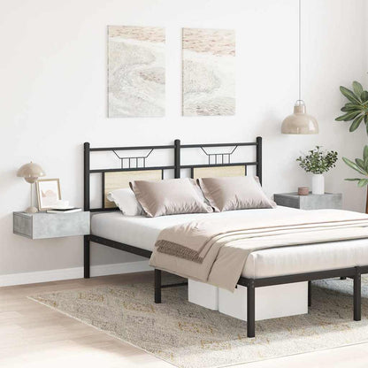 vidaXL Floating Nightstands 2 pcs Concrete Grey 40x30x15 cm