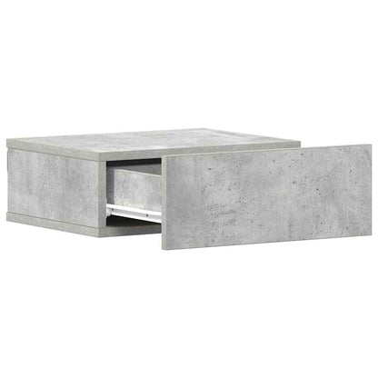 vidaXL Floating Nightstands 2 pcs Concrete Grey 40x30x15 cm Engineered Wood