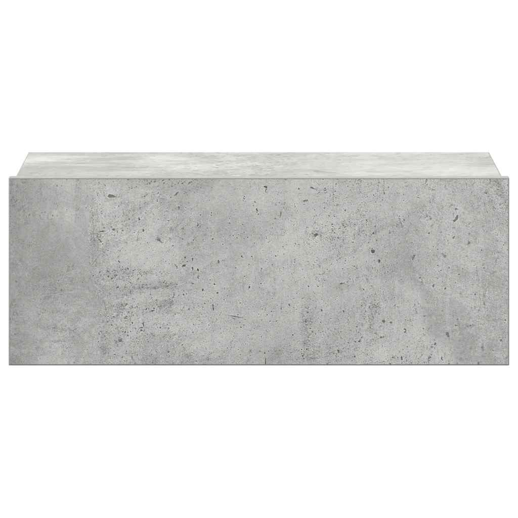 vidaXL Floating Nightstands 2 pcs Concrete Grey 40x30x15 cm Engineered Wood