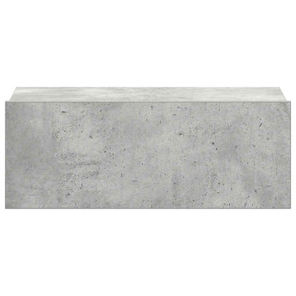 vidaXL Floating Nightstands 2 pcs Concrete Grey 40x30x15 cm Engineered Wood