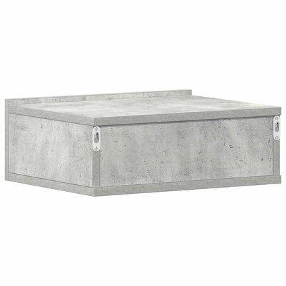 vidaXL Floating Nightstands 2 pcs Concrete Grey 40x30x15 cm Engineered Wood