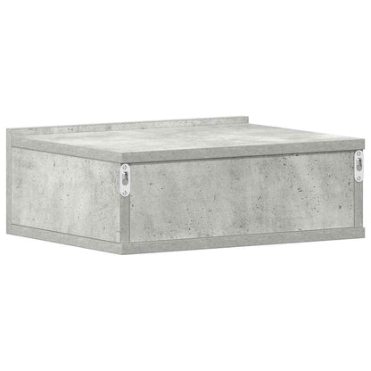 vidaXL Floating Nightstands 2 pcs Concrete Grey 40x30x15 cm