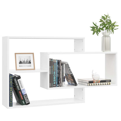 vidaXL Wall Shelf | White | Engineered Wood | Medium | Wall mounting