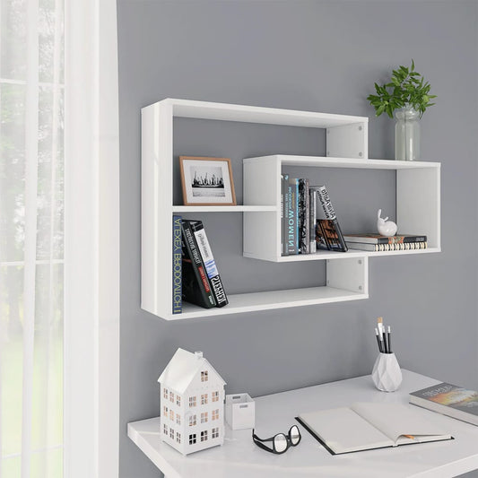 vidaXL Wall Shelf | White | Engineered Wood | Medium | Wall mounting