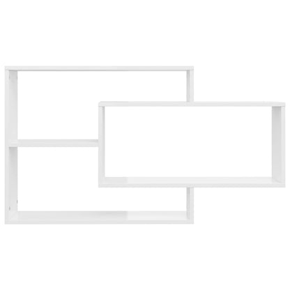 vidaXL Wall Shelf | Glossy white | Engineered wood | Medium | Wall-mounted